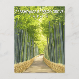 Cartão Postal Arashiyama Bambuzal Japão Kyoto Natureza