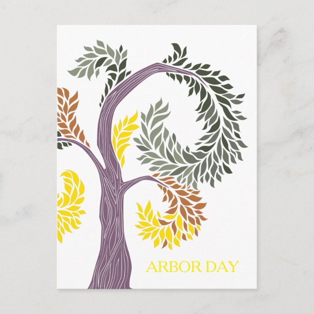 Cartão Postal arbor Day tree por abbey Foster (Frente)