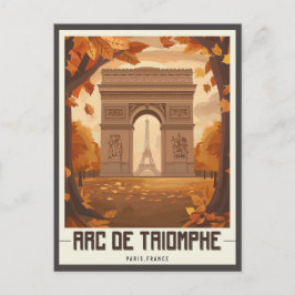 Cartão Postal Arc de Paris de Triomphe Vintage