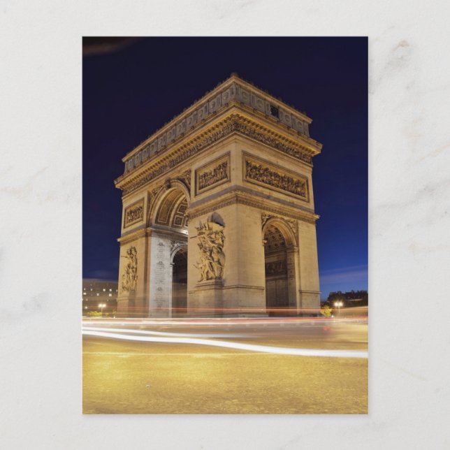 Cartão Postal Arc de Triomphe de l'Étoile em Paris (Frente)