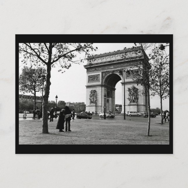 Cartão Postal Arc de Triomphe de l'Étoile, Paris, França (Frente)