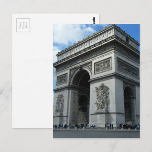 Cartão Postal Arc de Triomphe Paris Arquitetura Monumentar Fran