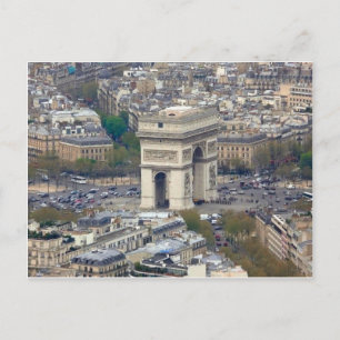 Cartão Postal Arc de Triomphe Paris França