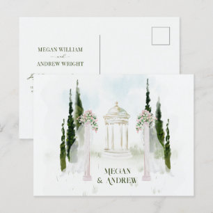 Cartão Postal Arca de Casamento Floral