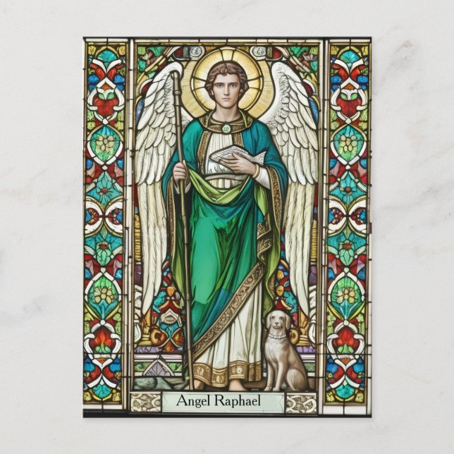 Cartão Postal Arcanjo Rafael - Anjo Rafael (Frente)