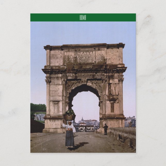 Cartão Postal Arch de Titus, Roma (c. 1900) (Frente)