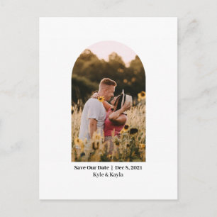 Cartão Postal Arch Photo Simple Elegant Chic Salvar Data 