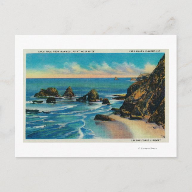 Cartão Postal Arch Rock de Maxwell Point, OceansideCoast (Frente)