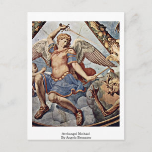 Cartão Postal Archangel Michael Por Angelo Bronzino