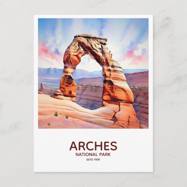 Cartão Postal Arches National Park - Arca Delicada (Frente)