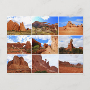 Cartão Postal Arches National Park, Utah, Collage, Cartão-postal