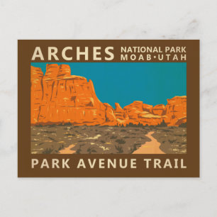 Cartão Postal Arches National Park Utah Park Avenue Trail 2
