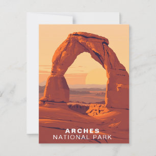 Cartão Postal Arches National Park Utah Viagem Vintage Art