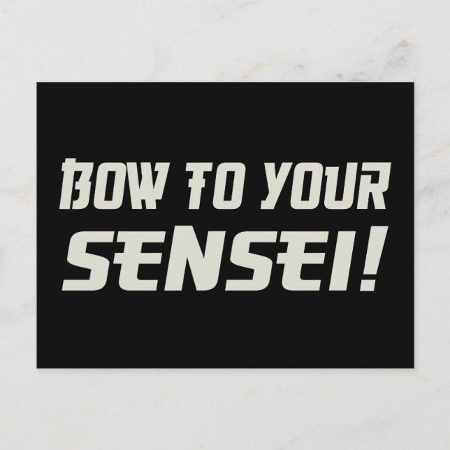 Cartão Postal Arco ao seu Sensei! (Frente)
