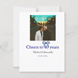 Cartão Postal Arco azul g comemora 40 anos de casamento
