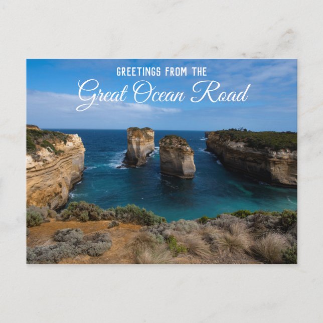 Cartão Postal Arco da Ilha Great Ocean Road Austrália (Frente)