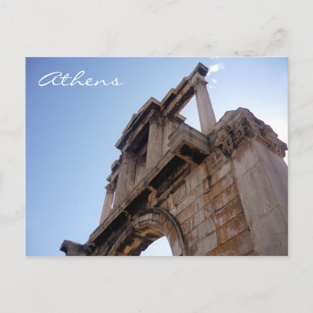 Cartão Postal arco de Adriano antigo (Frente)