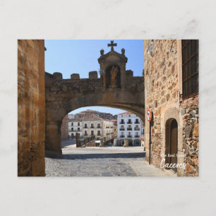 Cartão Postal Arco de Cáceres, Espanha