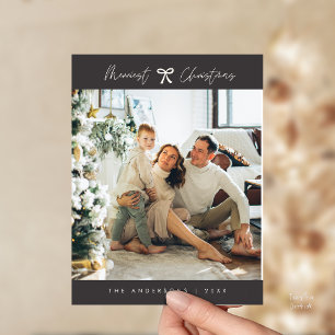 Cartão Postal Arco de carvão de Marinho de fotos da família mini