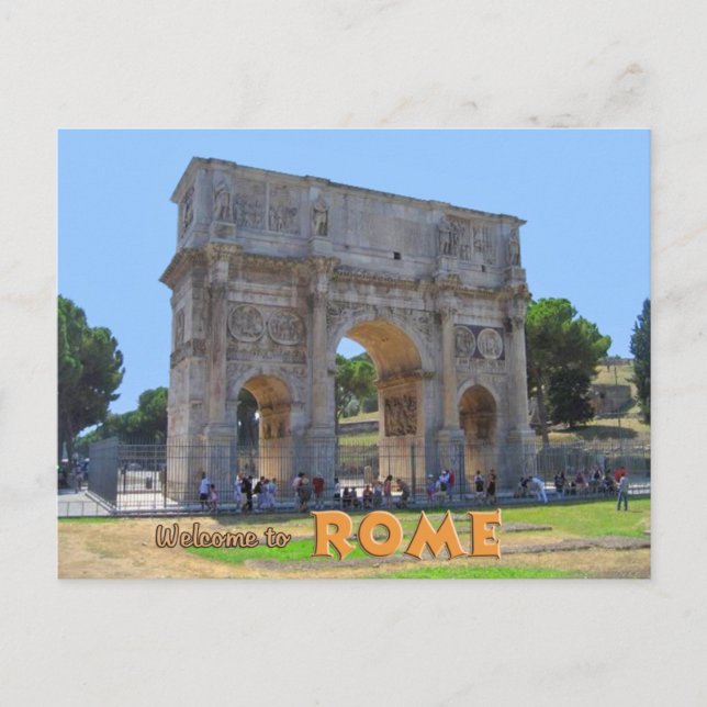Cartão Postal Arco de Constantina Roma (Frente)