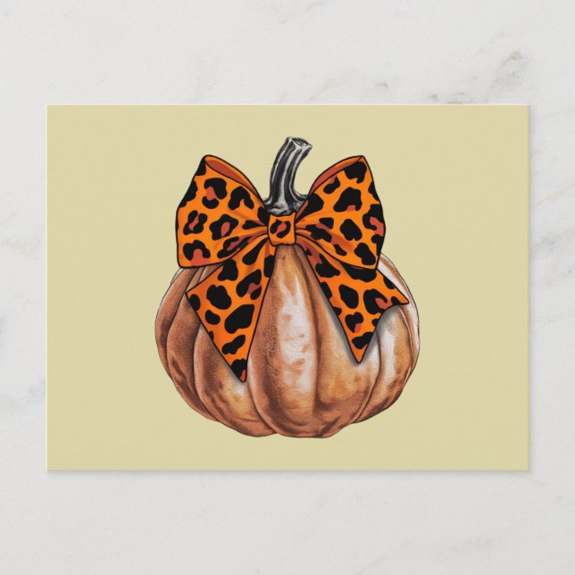 Cartão Postal Arco de Coquetes de Halloween Pumpkin Fall (Frente)