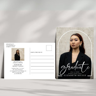 Cartão Postal Arco de Foto de Graduado em Roteiro Moderno Festa 