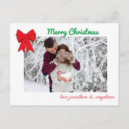 Cartão Postal Arco de Natal e Foto personalizada de veados