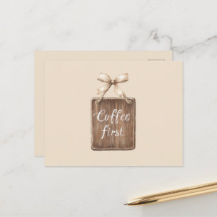 Cartão Postal Arco de Primeiro Sinal de Café