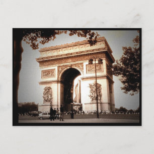 Cartão Postal arco de triomphe