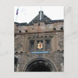 Cartão Postal arco do portão do castelo de edinburgh