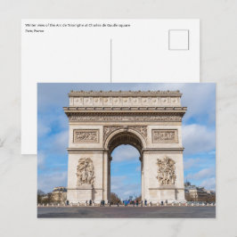 Cartão Postal Arco do Triunfo em Paris, França