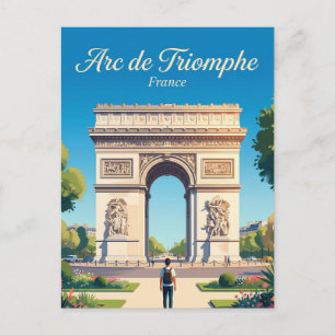 Cartão Postal Arco do Triunfo França