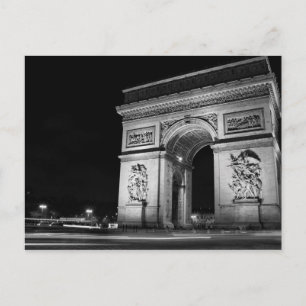 Cartão Postal Arco do Triunfo na noite em Paris