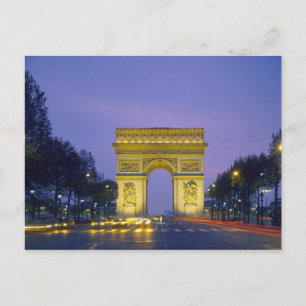 Cartão Postal Arco do Triunfo, Paris, França,