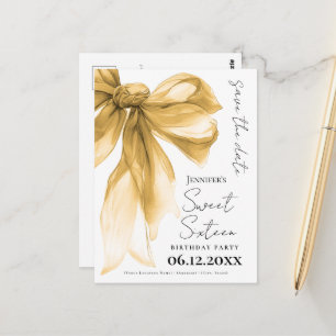 Cartão Postal Arco Dourado Elegante Coquette Sweet 16 Salve a Da