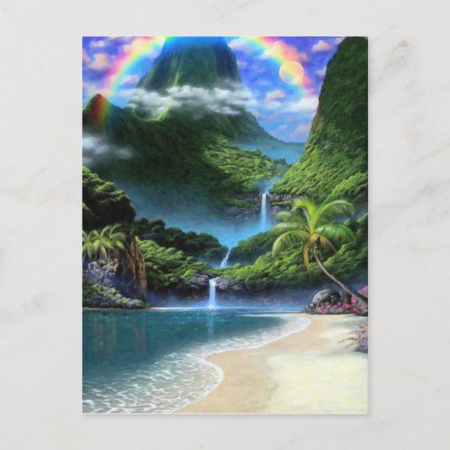 Cartão Postal arco-íris 2 do céu (Frente)