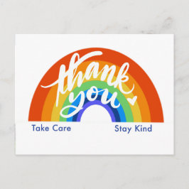 Cartão Postal Arco-íris Agradecimento