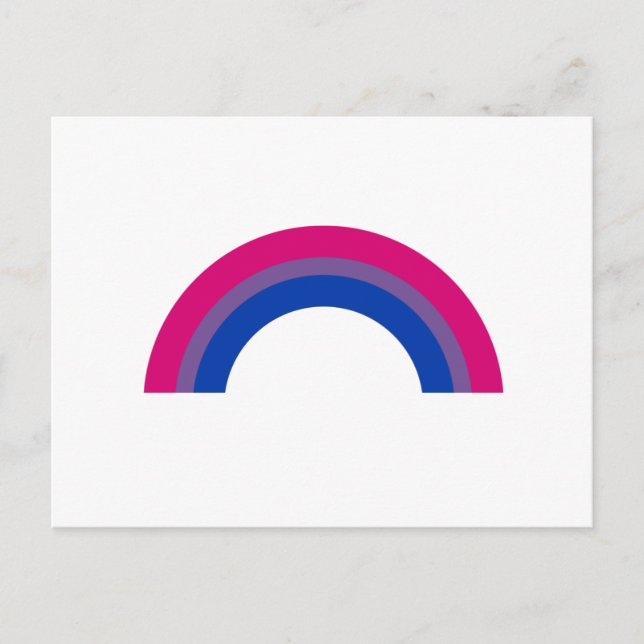 Cartão Postal Arco-íris Bissexual (Frente)