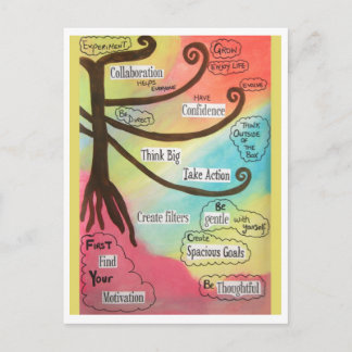 Cartão Postal Arco-íris da Inspiração