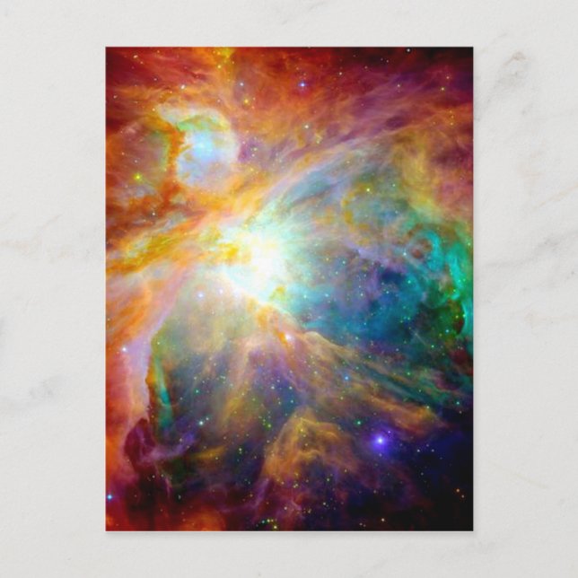 Cartão Postal Arco-íris da Nebulosa de Órion Galáxia (Frente)