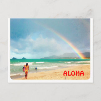 Cartão Postal Arco-íris de Aloha