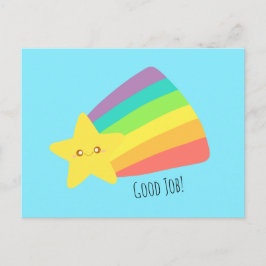 Cartão Postal Arco-Íris de Estrelas Bonito