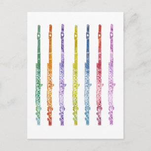 Cartão Postal Arco-íris de Flutes