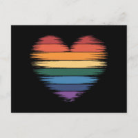 Arco-íris Orgulho Coração Impressão LGBT Orgulho G