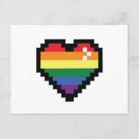 Arco-Íris Pixel Coração