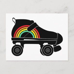 Cartão Postal arco-íris skate de rolo quádruplo