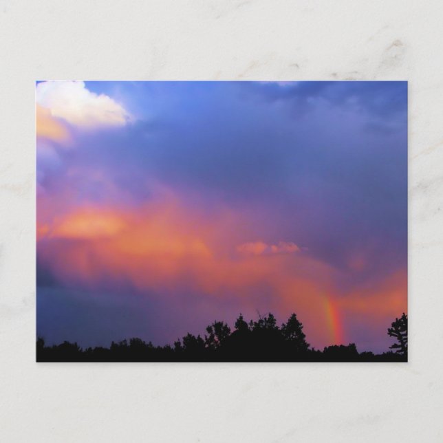Cartão Postal arco-íris sobre a ortiz (Frente)