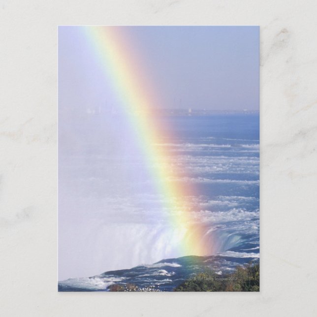 Cartão Postal Arco-íris sobre Niagara Falls, New York (Frente)