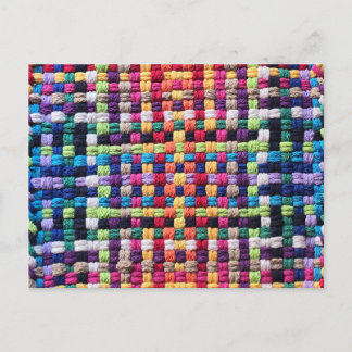 Cartão Postal Arco-íris Tecido Multicolor