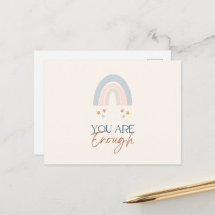 Cartão Postal Arco-íris Você É Suficiente Aquarela Terrosa